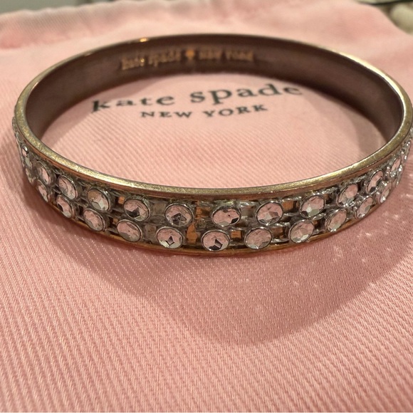 Kate Spade VINTAGE Gold Bangle with Crystals - Picture 2 of 2